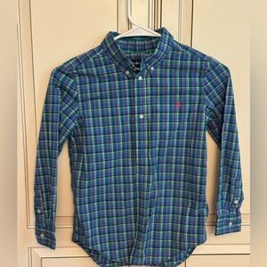 Ralph Lauren Boys Plaid Shirt- size 7